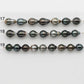 10-11mm Tahitian Pearl in Short Strand with All Natural Color with High Luster for Jewelry Making, SKU# 2296TH