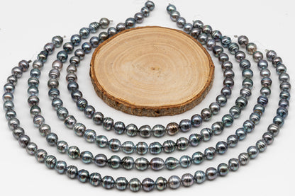 9-10mm Tahitian Pearl in Full Strand, Natural Colors with High Luster, for Jewelry Making, SKU # 3017TH