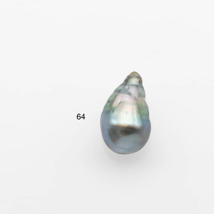 9-10mm Tahitian Pearl Drop with High Luster and Natural Color, Loose Single Piece Undrilled, SKU # 2320TH