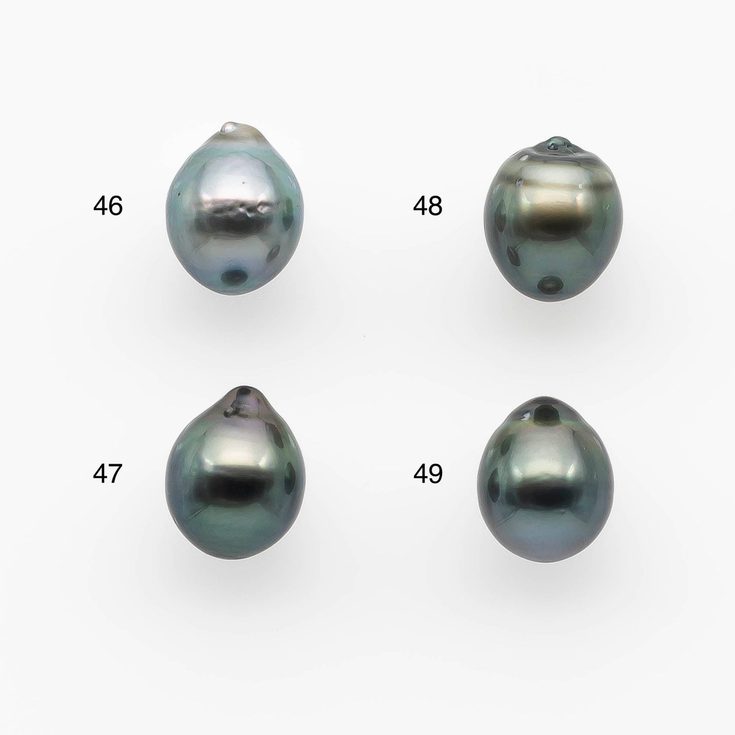 9-10mm Tahitian Pearl Drop with High Luster and Natural Color with Minor Blemishes, Loose Single Piece Undrilled, SKU # 2125TH