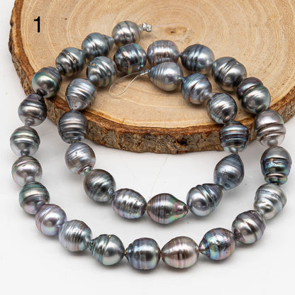 9-10mm Tahitian Pearl in Full Strand, Natural Colors with High Luster, for Jewelry Making, SKU # 3018TH