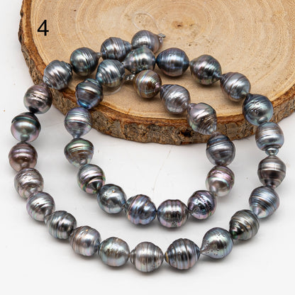 9-10mm Tahitian Pearl in Full Strand, Natural Colors with High Luster, for Jewelry Making, SKU # 3018TH