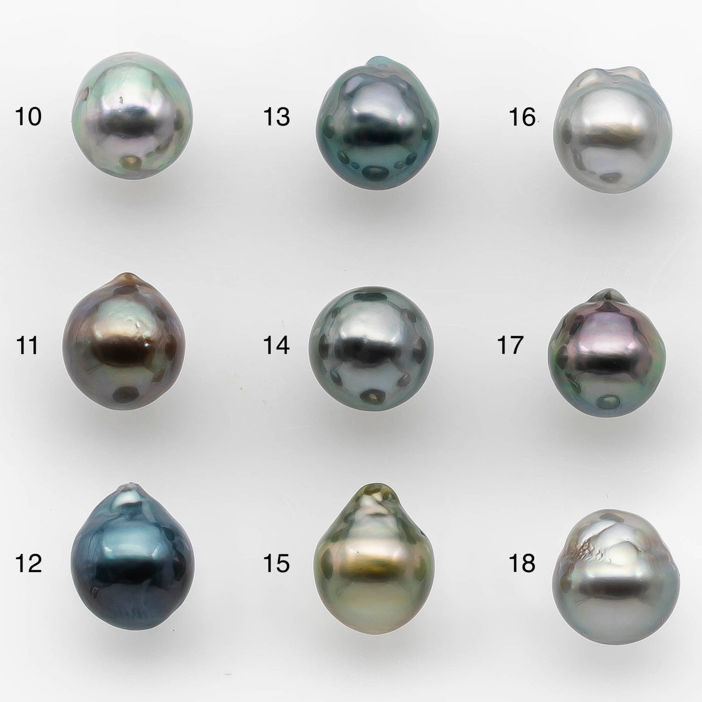 9-10mm Tahitian Pearl Drop with High Luster and Natural Color with Minor Blemishes, Loose Single Piece Undrilled, SKU # 2109TH