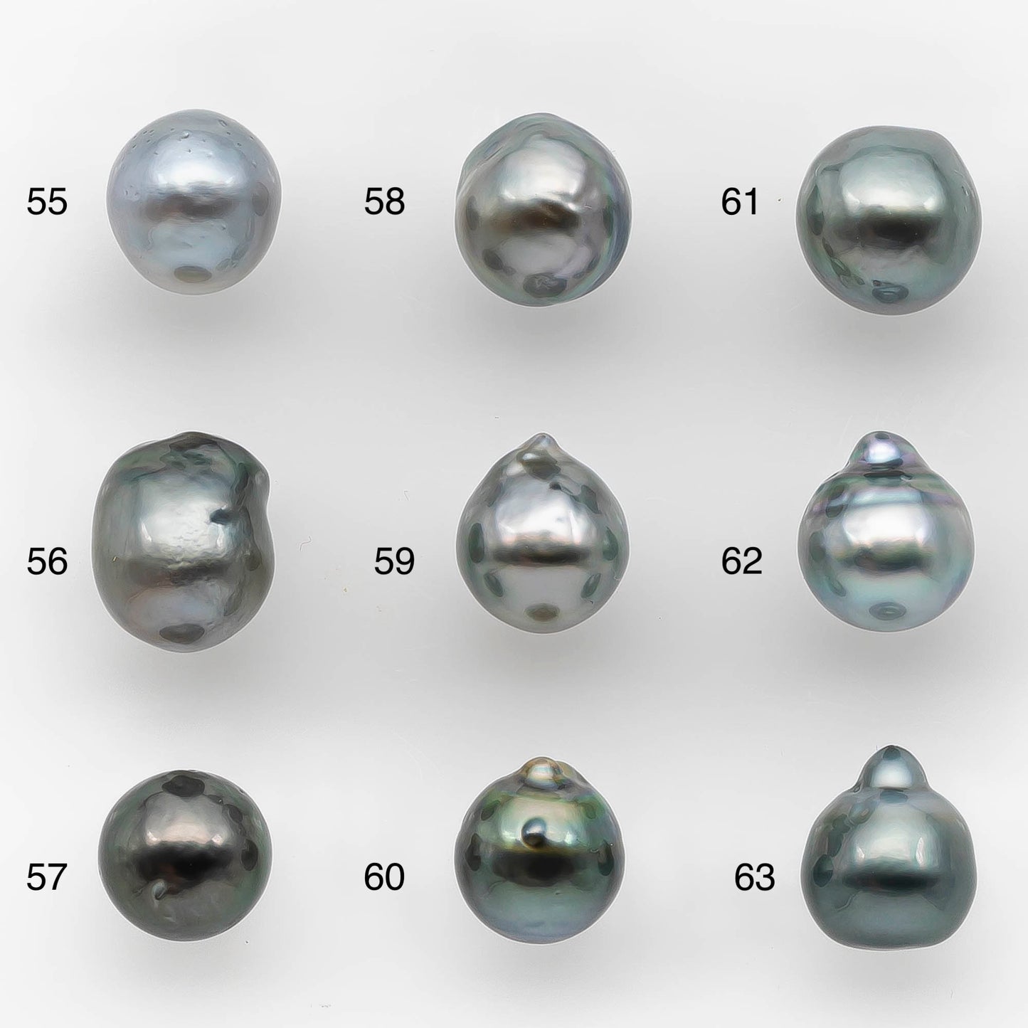 9-10mm Tahitian Pearl Drop with High Luster and Natural Color with Minor Blemishes, Loose Single Piece Undrilled, SKU # 2109TH