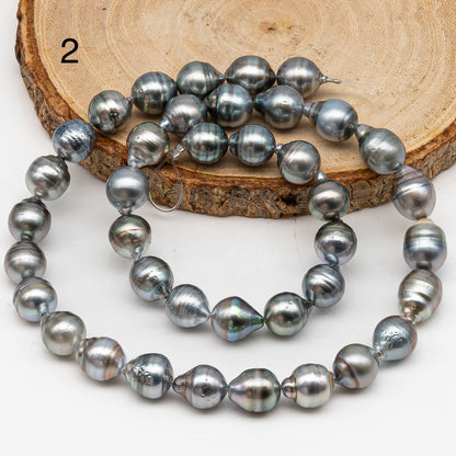 8-9mm Tahitian Pearl in Full Strand, Natural Colors with High Luster, for Jewelry Making, SKU # 3020TH