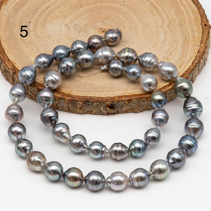 8-9mm Tahitian Pearl in Full Strand, Natural Colors with High Luster, for Jewelry Making, SKU # 3020TH