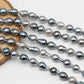 8-9mm Tahitian Pearl in Full Strand with Gray Natural Color with High Luster for Jewelry Making, SKU# 2130TH