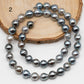 8-9mm Tahitian Pearl in Full Strand with Gray Natural Color with High Luster for Jewelry Making, SKU# 2130TH