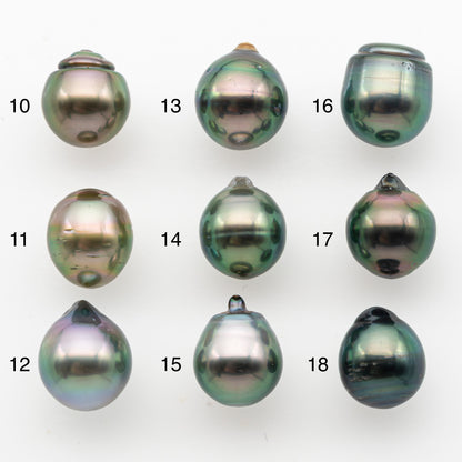 10-11mm Tahitian Pearl, Loose Undrilled with High Luster and Minor Blemishes for Jewelry Making, SKU # 3022TH