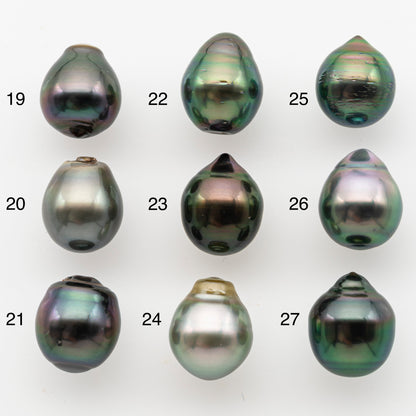 10-11mm Tahitian Pearl, Loose Undrilled with High Luster and Minor Blemishes for Jewelry Making, SKU # 3022TH