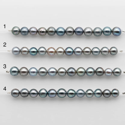 8-9mm Tahitian Pearl in Short Strand with All Natural Color with High Luster for Jewelry Making, SKU# 2132TH