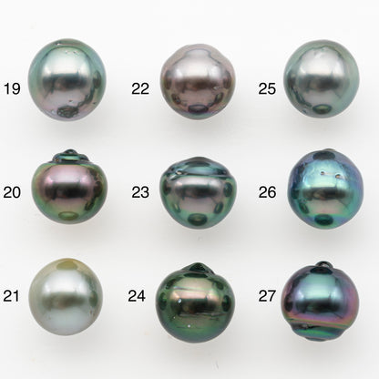 10-11mm Tahitian Pearl, Loose Undrilled with High Luster and Minor Blemishes for Jewelry Making, SKU # 3023TH
