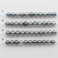 9-10mm Tahitian Pearl in Short Strand with All Natural Color with High Luster for Jewelry Making, SKU# 2133TH