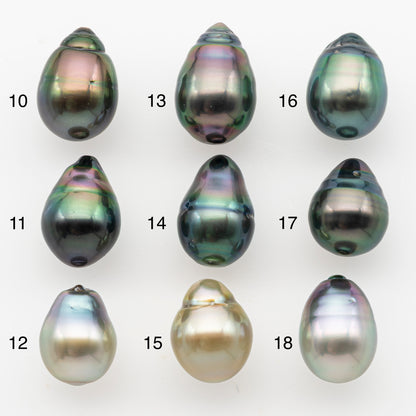 10-11mm Tahitian Pearl, Loose Undrilled with High Luster and Minor Blemishes for Jewelry Making, SKU # 3024TH