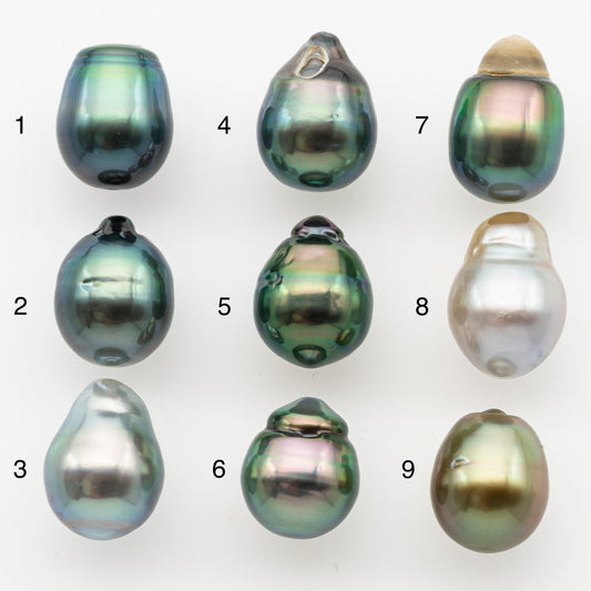 10-11mm Tahitian Pearl, Loose Undrilled with High Luster and Minor Blemishes for Jewelry Making, SKU # 3024TH