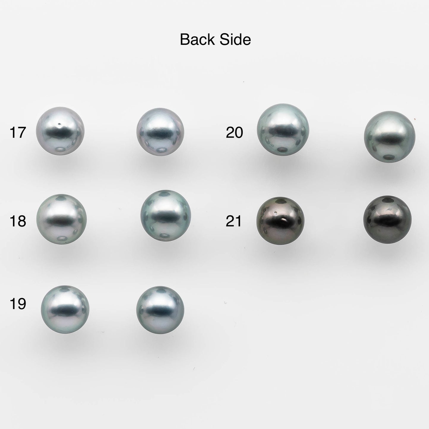 8-9mm AAA Matching Pair Round Tahitian Pearl in Natural Color with High Luster, Undrilled for Making Earring or Pendant, SKU # 2134TH