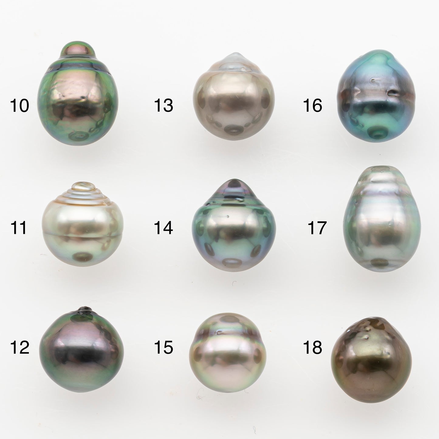 9-10mm Tahitian Pearl, Loose Undrilled with High Luster and Minor Blemishes for Jewelry Making, SKU # 3025TH