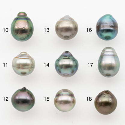 9-10mm Tahitian Pearl, Loose Undrilled with High Luster and Minor Blemishes for Jewelry Making, SKU # 3025TH