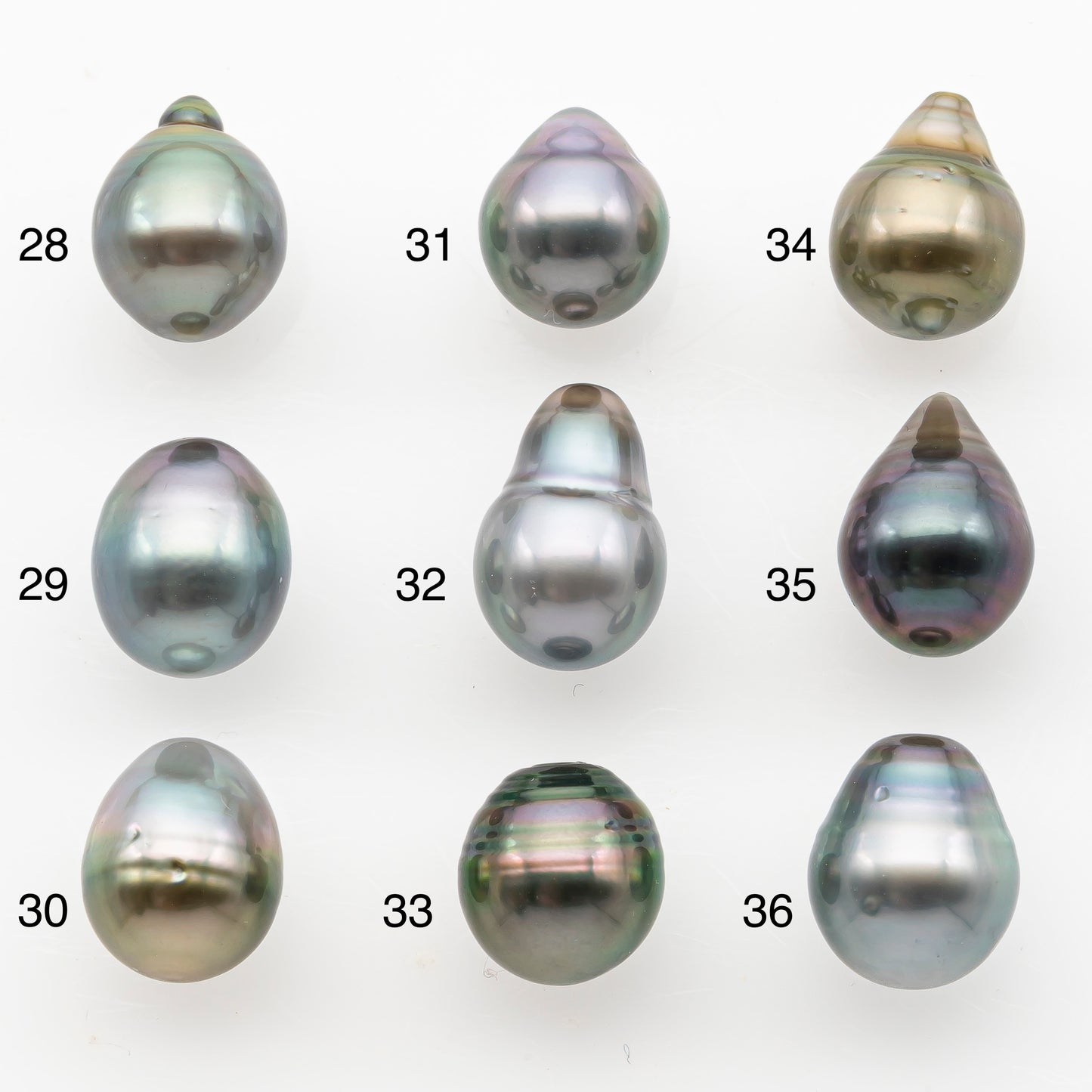 9-10mm Tahitian Pearl, Loose Undrilled with High Luster and Minor Blemishes for Jewelry Making, SKU # 3025TH