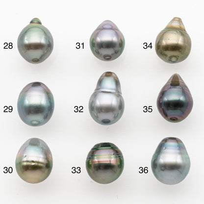 9-10mm Tahitian Pearl, Loose Undrilled with High Luster and Minor Blemishes for Jewelry Making, SKU # 3025TH