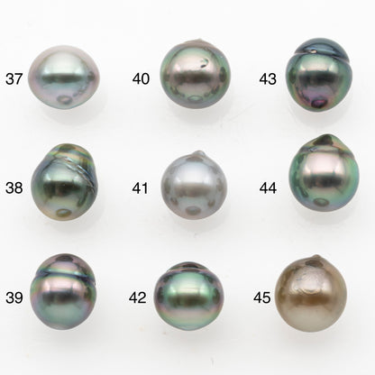 9-10mm Tahitian Pearl, Loose Undrilled with High Luster and Minor Blemishes for Jewelry Making, SKU # 3025TH