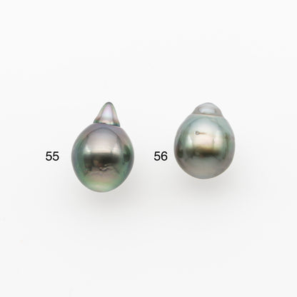 9-10mm Tahitian Pearl, Loose Undrilled with High Luster and Minor Blemishes for Jewelry Making, SKU # 3025TH