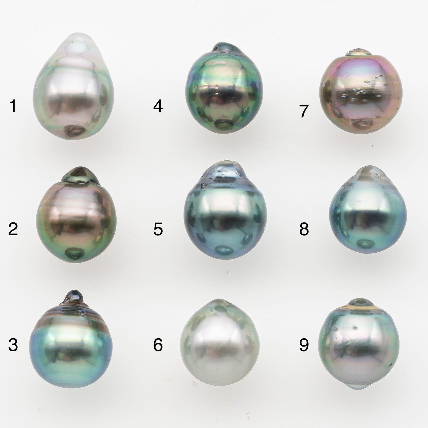 9-10mm Tahitian Pearl, Loose Undrilled with High Luster and Minor Blemishes for Jewelry Making, SKU # 3026TH