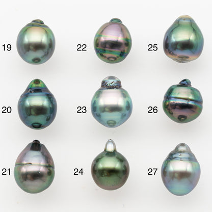 9-10mm Tahitian Pearl, Loose Undrilled with High Luster and Minor Blemishes for Jewelry Making, SKU # 3026TH
