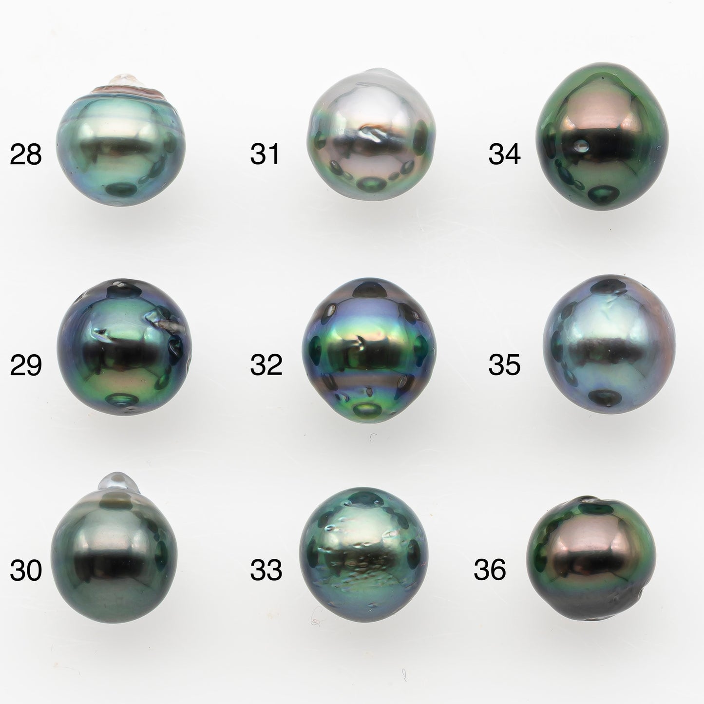 9-10mm Tahitian Pearl, Loose Undrilled with High Luster and Minor Blemishes for Jewelry Making, SKU # 3026TH