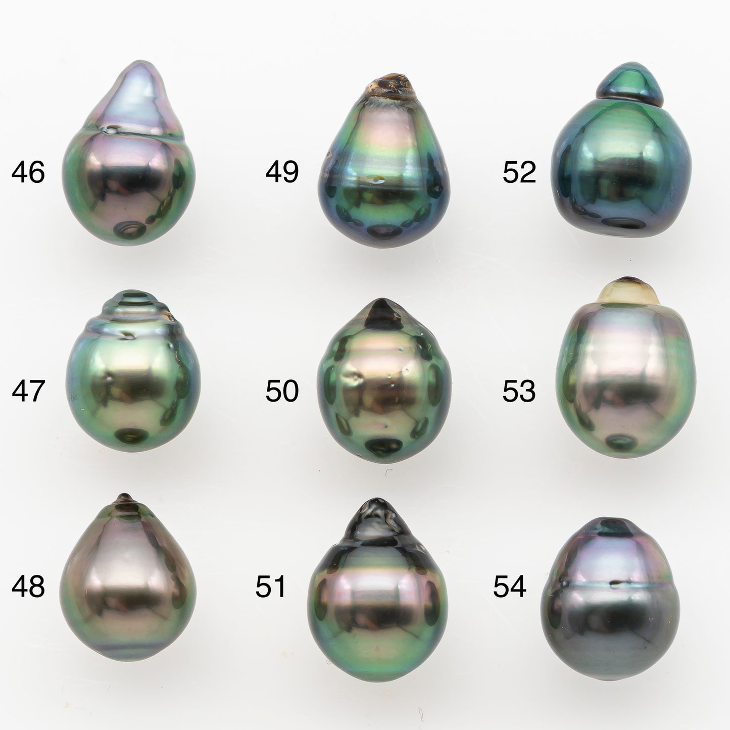 9-10mm Tahitian Pearl, Loose Undrilled with High Luster and Minor Blemishes for Jewelry Making, SKU # 3026TH