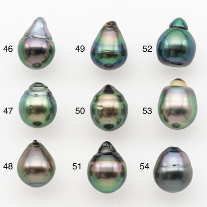 9-10mm Tahitian Pearl, Loose Undrilled with High Luster and Minor Blemishes for Jewelry Making, SKU # 3026TH