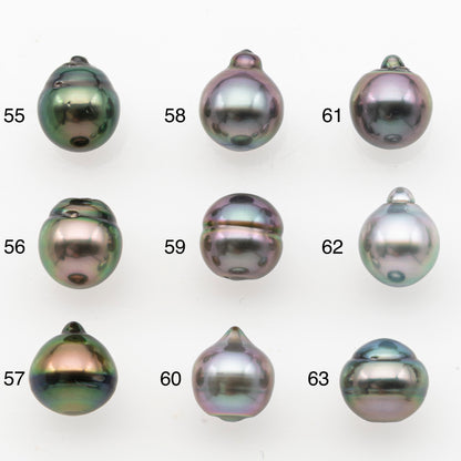 9-10mm Tahitian Pearl, Loose Undrilled with High Luster and Minor Blemishes for Jewelry Making, SKU # 3026TH