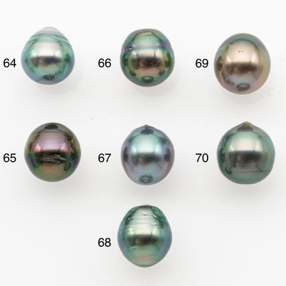 9-10mm Tahitian Pearl, Loose Undrilled with High Luster and Minor Blemishes for Jewelry Making, SKU # 3026TH