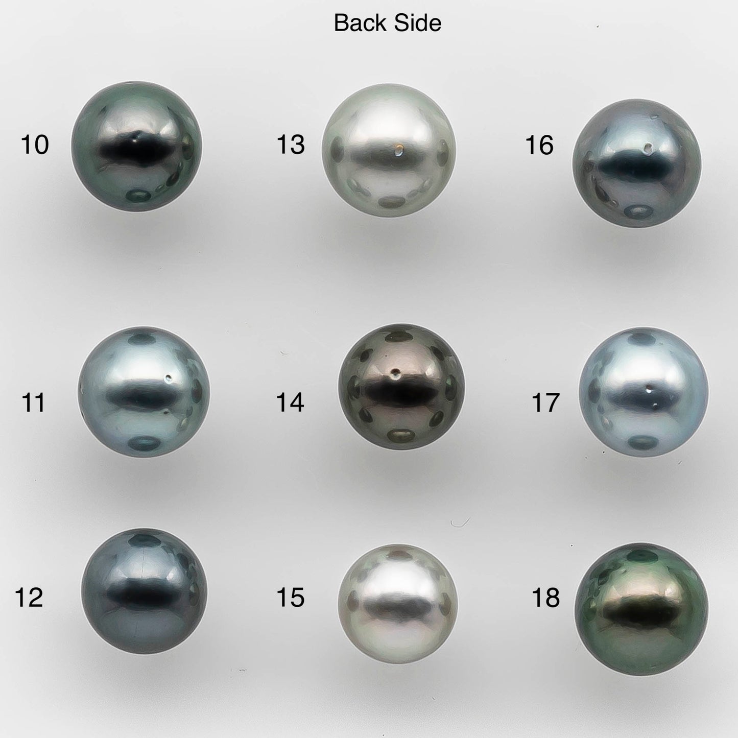 8-9mm High Quality Tahitian Pearl Round in Natural Color and Very Nice Luster, Single Piece Loose Undrilled, SKU # 2138TH