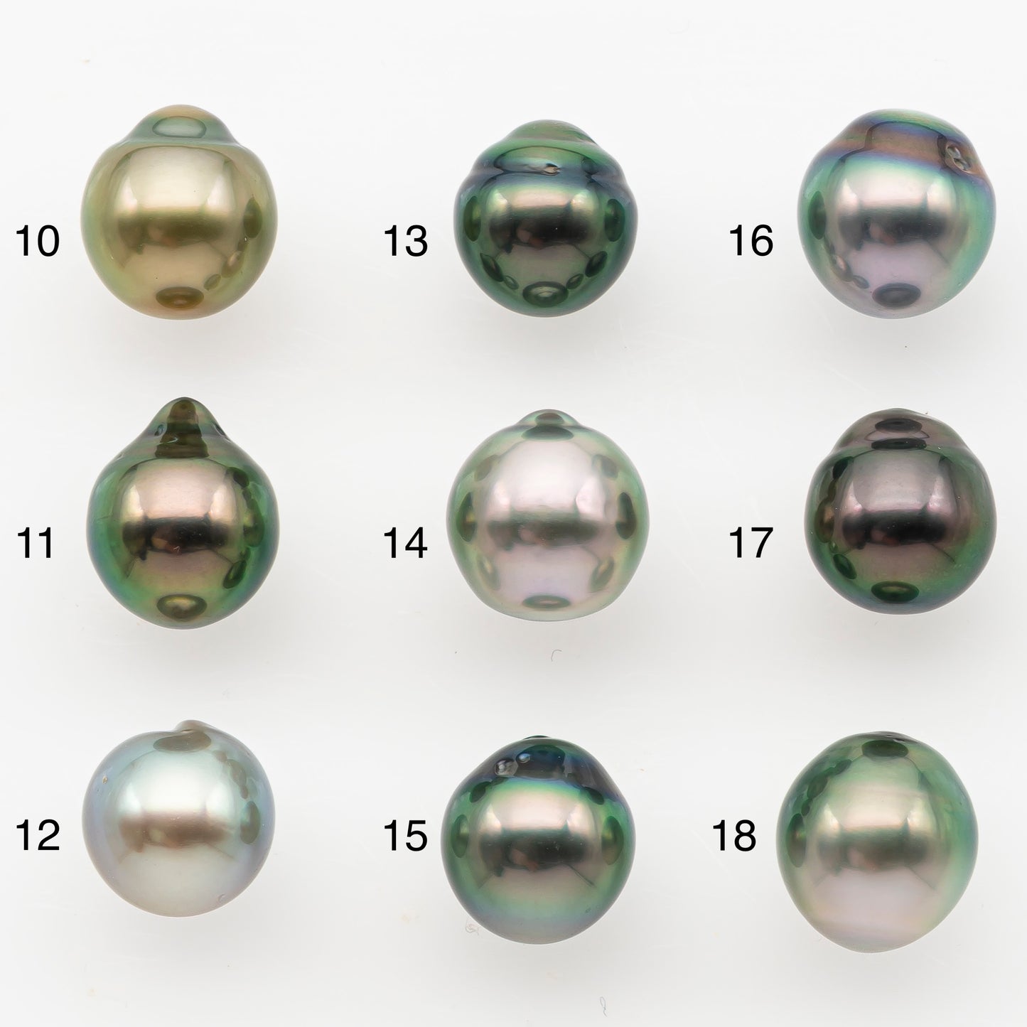 9-10mm Tahitian Pearl, Loose Undrilled with High Luster and Minor Blemishes for Jewelry Making, SKU # 3027TH
