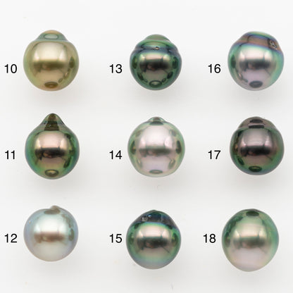 9-10mm Tahitian Pearl, Loose Undrilled with High Luster and Minor Blemishes for Jewelry Making, SKU # 3027TH