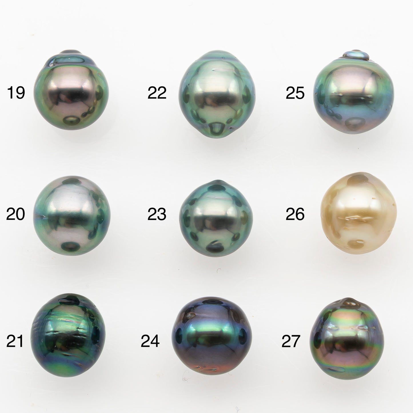 9-10mm Tahitian Pearl, Loose Undrilled with High Luster and Minor Blemishes for Jewelry Making, SKU # 3027TH