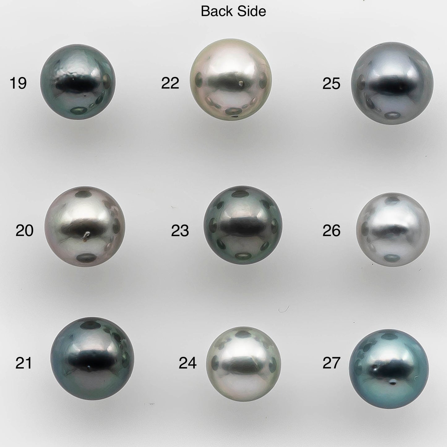 8-9mm High Quality Tahitian Pearl Round in Natural Color and Very Nice Luster, Single Piece Loose Undrilled, SKU # 2138TH