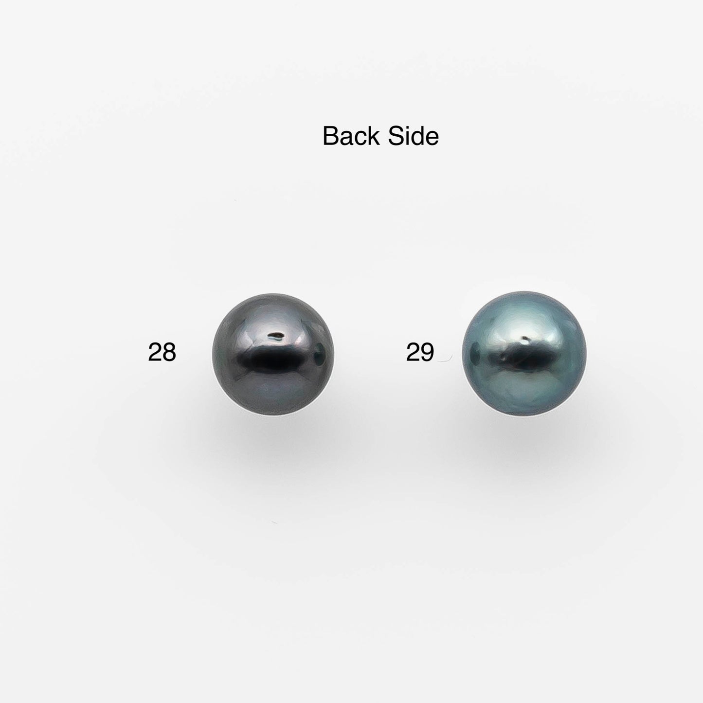 8-9mm High Quality Tahitian Pearl Round in Natural Color and Very Nice Luster, Single Piece Loose Undrilled, SKU # 2138TH