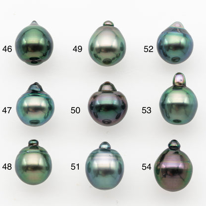 9-10mm Tahitian Pearl, Loose Undrilled with High Luster and Minor Blemishes for Jewelry Making, SKU # 3027TH