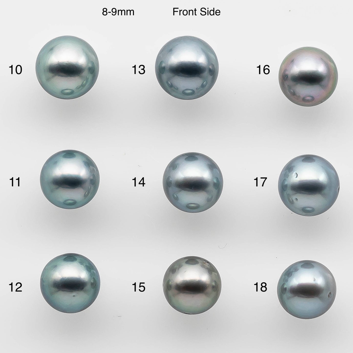 8-11mm High Quality Tahitian Pearl Round in Natural Color and Very Nice Luster, Single Piece Loose Undrilled, SKU # 2139TH