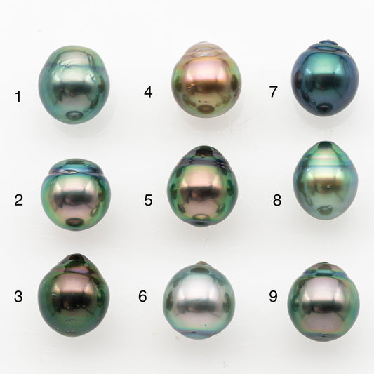 9-10mm Tahitian Pearl, Loose Undrilled with High Luster and Minor Blemishes for Jewelry Making, SKU # 3028TH