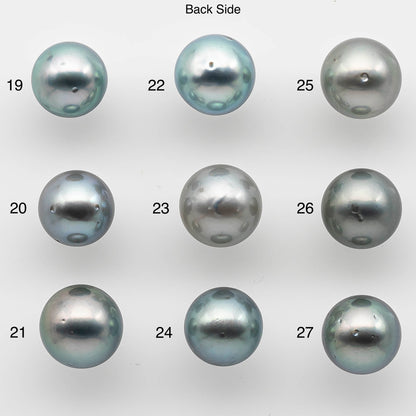 8-11mm High Quality Tahitian Pearl Round in Natural Color and Very Nice Luster, Single Piece Loose Undrilled, SKU # 2139TH
