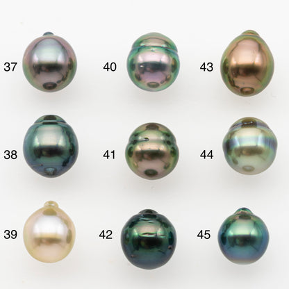 9-10mm Tahitian Pearl, Loose Undrilled with High Luster and Minor Blemishes for Jewelry Making, SKU # 3028TH
