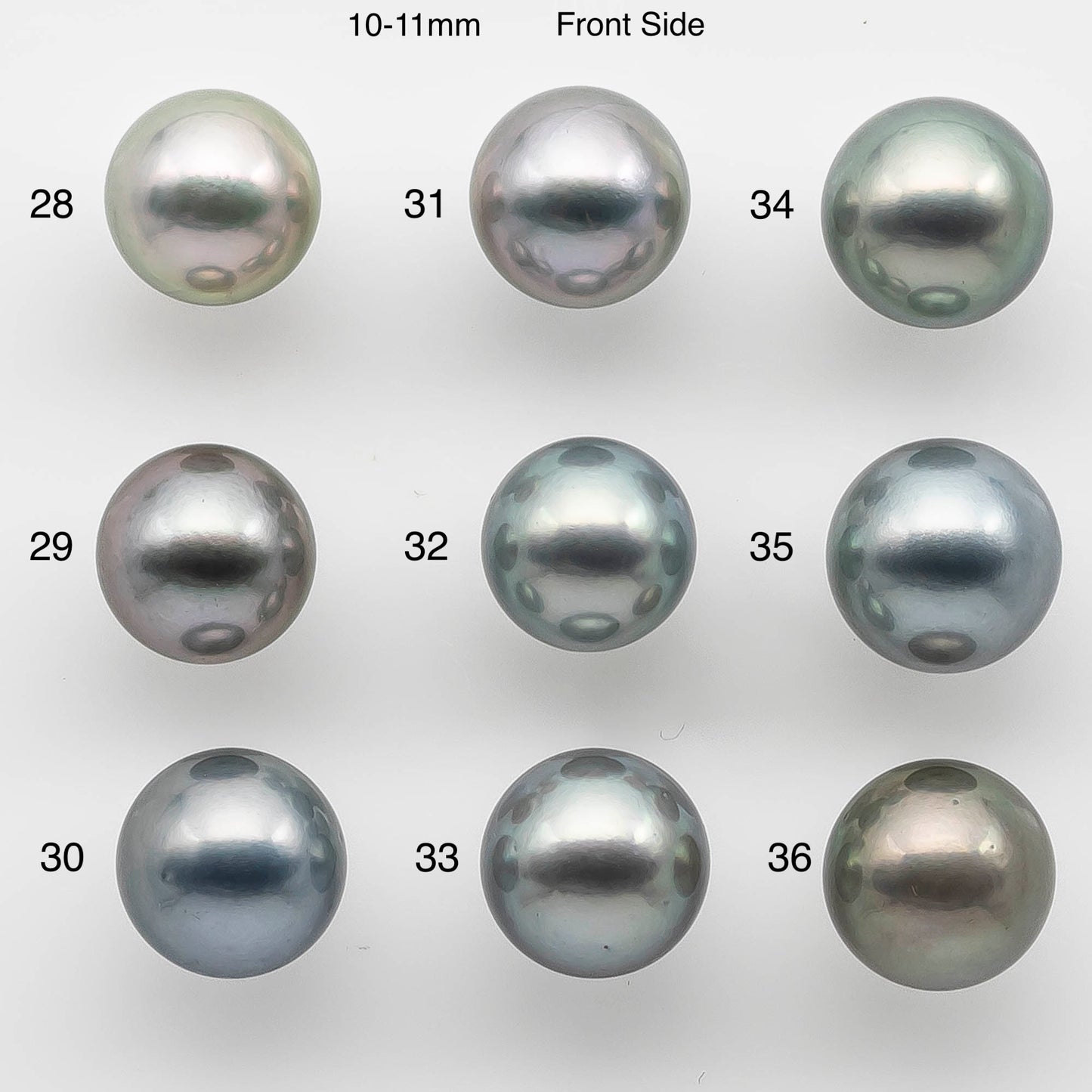 8-11mm High Quality Tahitian Pearl Round in Natural Color and Very Nice Luster, Single Piece Loose Undrilled, SKU # 2139TH