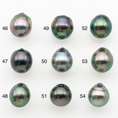 9-10mm Tahitian Pearl, Loose Undrilled with High Luster and Minor Blemishes for Jewelry Making, SKU # 3028TH