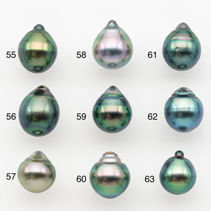 9-10mm Tahitian Pearl, Loose Undrilled with High Luster and Minor Blemishes for Jewelry Making, SKU # 3028TH