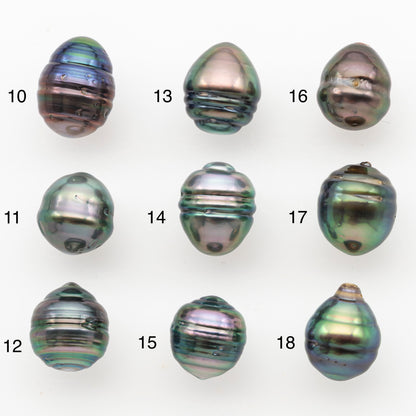 9-10mm Tahitian Pearl, Loose Undrilled with High Luster and Minor Blemishes for Jewelry Making, SKU # 3029TH