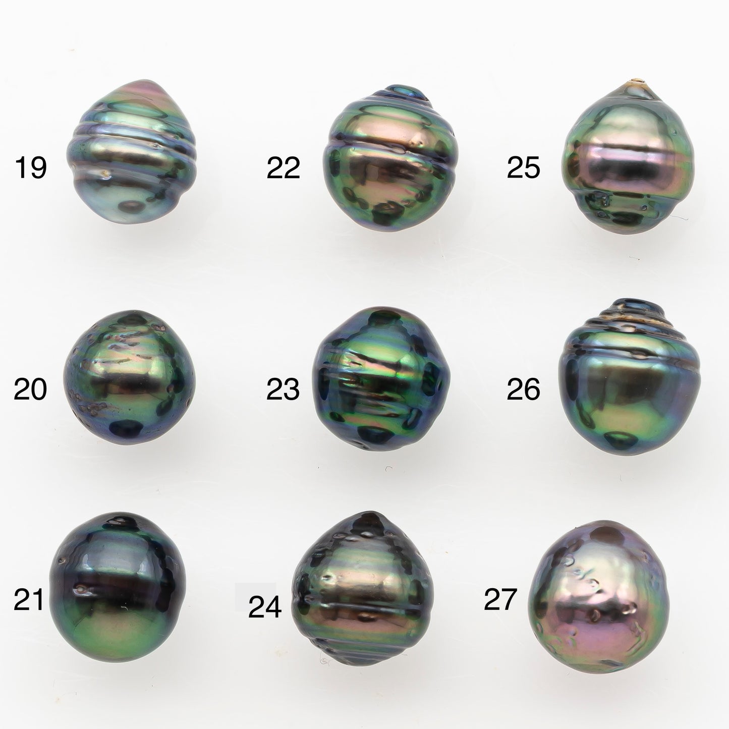 9-10mm Tahitian Pearl, Loose Undrilled with High Luster and Minor Blemishes for Jewelry Making, SKU # 3029TH