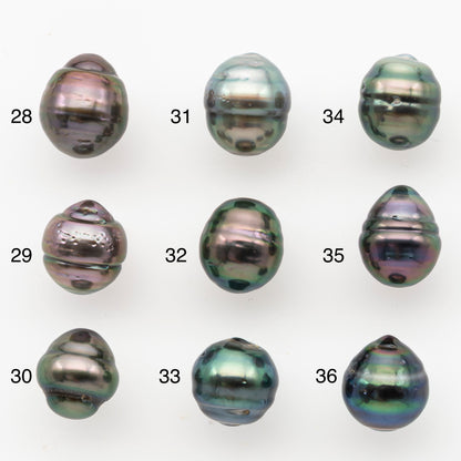 9-10mm Tahitian Pearl, Loose Undrilled with High Luster and Minor Blemishes for Jewelry Making, SKU # 3029TH